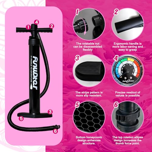 FunWater Inflatable Ultra-Light Stand Up Paddle Board for All Skill Levels with Premium SUP Paddleboard Accessories,Non-Sl...