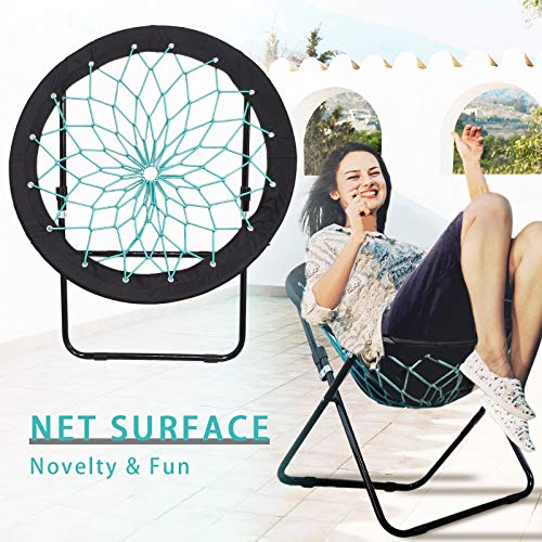 Camp Field Camping and Room Bungee Folding Chair Gifts for Friends -Versatile Bunjo Chairs with Fun Bouncy Design - Web Ch...