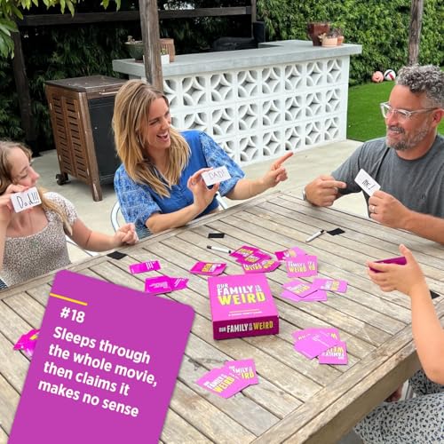 DSS Games Our Family is So Weird - A Fun Family Party Card Game to Decide Who’s Most Likely to Idea for Kids, Adults & Groups | Great for Conversation Starters, Family Game Night