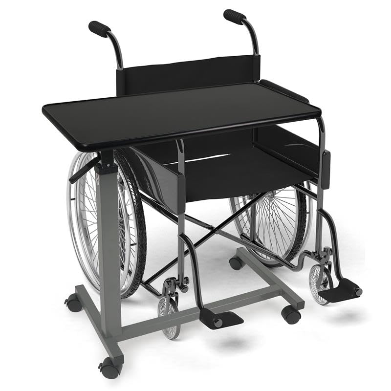 Vaunn Medical Adjustable Overbed Bedside Table with Wheels (Hospital and Home Use)