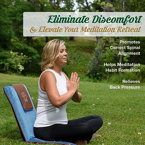 Adjustable Japanese Floor Chair with Back Support for Adults | Premium Meditation Chair for Seating, Yoga & Gaming -Foldin...