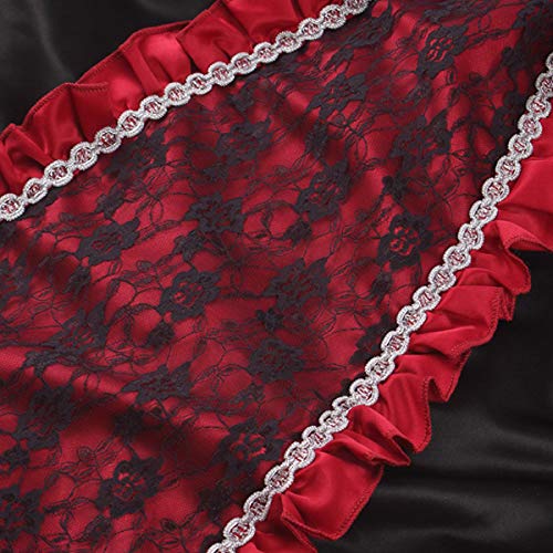 yolsun Vampire Costume for Girls, Noble Medieval Queen Halloween Dress up（4-6 Years）