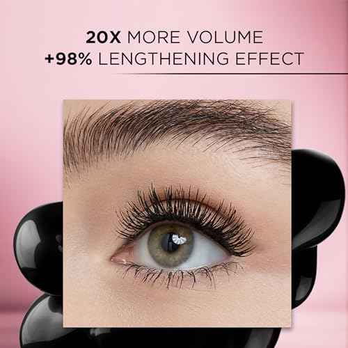 L'Oreal Paris Voluminous Lash Paradise Waterproof Mascara, Blackest Black, 0.25 Fl Oz (Pack of 1) Packaging May Vary