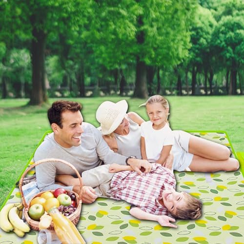80" x 120" Sandproof Waterproof Picnic Blanket,Qywptree Beach Mat for Outdoor Camping Hiking Park, Portable with Tote Bag,...