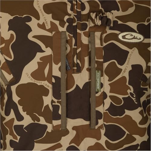 Drake Waterfowl Men's MST Waterproof Fleece-Lined 1/4 Zip Hunting Windproof Breathable Pullover Jacket with Multiple Pockets