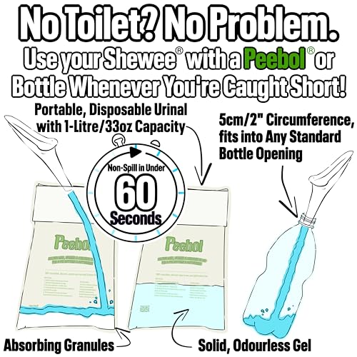 SHEWEE Flexi – The Original Female Urinal – Made in The UK – Reusable, Flexible & Portable Urination Device. Festival, Cam...