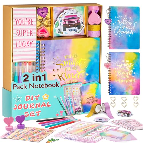 OIHEW DIY Journal Kit for Teen Girls, Stationary & Diary Set with Stickers,Make Your Own Art Crafts Journaling Kit for Twe...