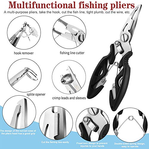 Meprona Fishing Tackle Backpack Storage Bag, Outdoor Shoulder Backpack, Fishing Gear Bags with Rod Holder and Fishing Plier