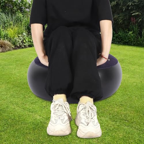 Inflatable Lounge Chair, Portable Outdoor Camping Chair, Outdoor Inflatable Lazy Sofa Chair, Anti Air Leaking Blow Up Sofa...
