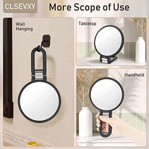CLSEVXY Magnifying Handheld Mirror Double Sided, 1X 15X Magnification Hand Mirrors, Travel Folding Hand Held Mirror, 360°R...