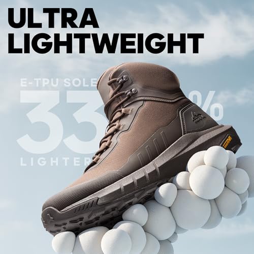 NORTIV 8 Men's Tactical Hiking Lightweight Cushion Sole for Work All Day Side Zipper Motorcycle Combat Military Boot Arch ...