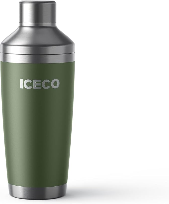 ICECO 20oz Cocktail Shaker, Stainless Steel Drink Shaker, Leakproof and Built-in Strainer, Travel cocktail kit with Barten...