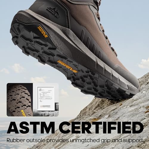 NORTIV 8 Men's Tactical Hiking Lightweight Cushion Sole for Work All Day Side Zipper Motorcycle Combat Military Boot Arch ...