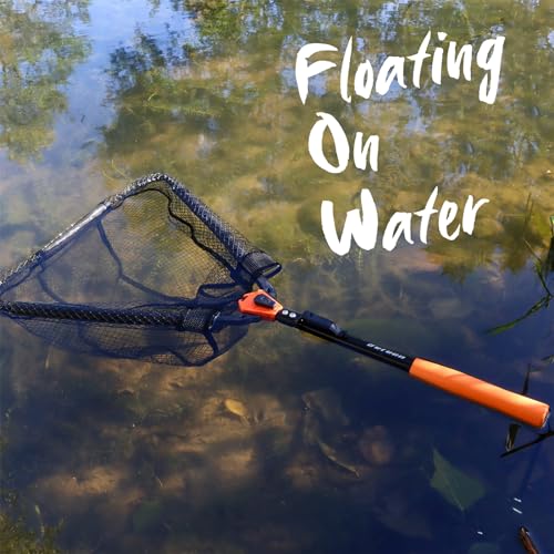 YVLEEN Floating Fishing Net Fish Landing Net - Upgraded Design Foldable & Lightweight Freshwater Fishing Landing Net, Ultr...
