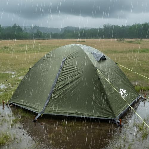 Night Cat 2-Persons Backpacking Tent: Waterproof Lightweight Camping Tent for Two People Hiking Outdoor Mountain with Alum...