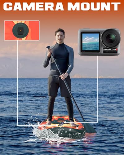 ANYFAST Inflatable Stand Up Paddle Boards - Extra Wide Fishing Paddleboard,Cool Design,Ultra Stable Standup SUP,15 D-Ring...