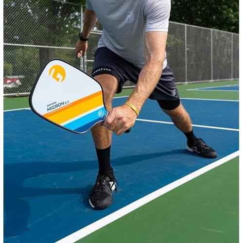 GAMMA Sports Micron Pickleball Paddles Set of 2 with 3 Outdoor Pickleballs and Sling Bag - USA Pickleball Approved, Graphite Hitting Surface, Honeycomb Core - Ideal for Beginners