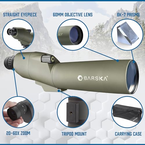 BARSKA Colorado Waterproof Spotting Scope Black
