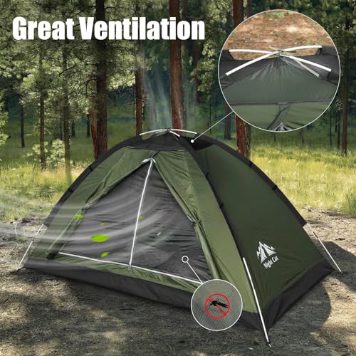 Night Cat Backpacking Tent for One 1 to 2 Persons Lightweight Waterproof Camping Hiking Tent for Adults Kids Scouts Easy S...