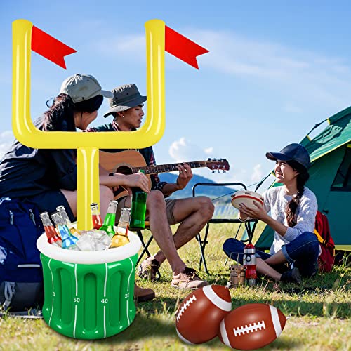 Zhanmai Large Football Inflatable Drink Cooler Inflatable Serving Bar Food Container Drink Holder for football Party Suppl...