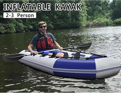 DJCDDM Inflatable Boat, Outdoor Kayak Thickened Inflatable Boat Rubber Boat Fishing