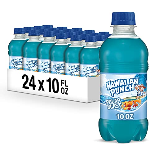 Hawaiian Punch Polar Blast Fruit Juice Drink, 10 Fl Oz Bottles, 24 Count (4 Packs Of 6), Ready-to-drink, On-the-go, Caffei...