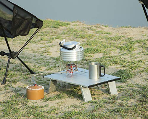 iClimb 1 Mini Folding Table and 1 Anti-Sinking Large Feet Chair Bundle, Ultralight Compact for Solo Adult Outdoor Backpack...