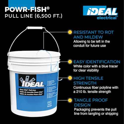 IDEAL Electrical 31-340 Powr-Fish Pull-Line 6,500 ft. Bucket