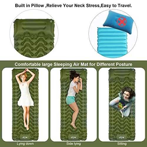 MOXILS Sleeping Pad, Ultralight Inflatable Sleeping Pad for Camping, Built-in Pump, Ultimate for Camping, Hiking, Airpad, ...