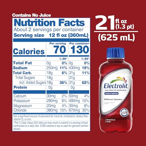 Electrolit Hydration Electrolyte Drinks, Sports Beverages with Electrolytes, Magnesium, Calcium & Potassium, Recovery Drin...