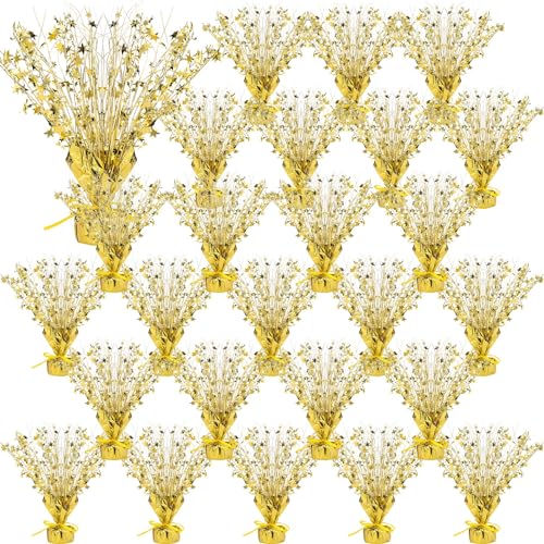 Crowye 26 Pcs Metallic Foil Spray Centerpiece Christmas Party Star Table Decoration Burst Metallic Table Centerpieces for ...