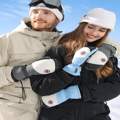Winter Waterproof Ski Snow Warm Gloves for Men Women Windproof Cold Weather for Cycling Sports Outdoor Daily Work