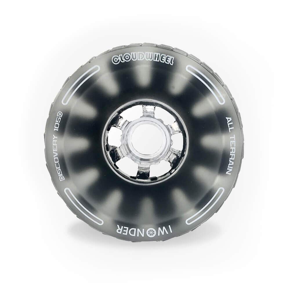 IWONDER Cloud Wheel 105mm Discovery Electric Skateboard Wheels Patented Damping Foam Core All Terrain Off Road 78A Translucent Urethane Longboard Wheels（Not Applicable to Hub Motor