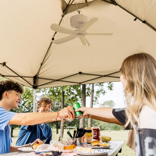 Canopy Breeze CB305 Large 31" Rechargeable Ceiling Fan for Canopies, Gazebos, Pergolas, Workshops & More. 6-Hour Run Time,...