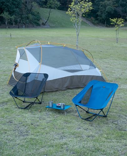 iClimb 1 Low Folding Chair and 1 Solo Mini Folding Table Bundle, Ultralight Compact for Adults Outdoor Backpacking Camping...