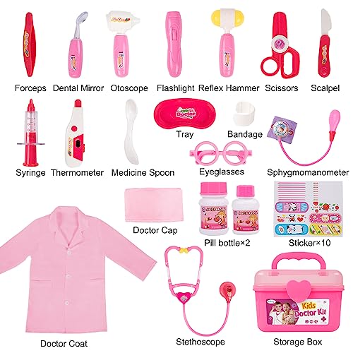 Liberry Doctor Kit for Toddlers 3 4 5 Years Old, Kids Doctor Play Set for Girls Boys Toy, Pretend Play Medical Kit with St...