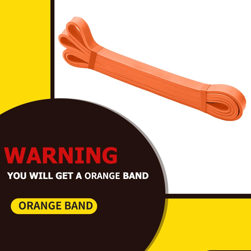 ROSAPOAR Resistance Band Pull up Band Fitness Exercise Bands Natural Latex for Workout Body Stretch Powerlifting Band Fitness Sport Training at Home/The Gym - Orange
