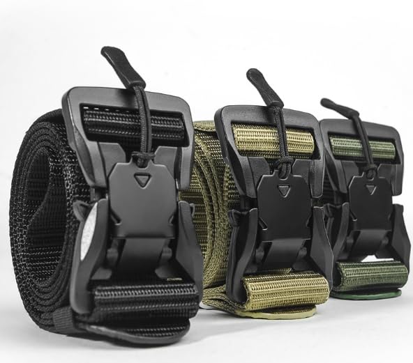 Men's Tactical Belt, Military Hiking Rigger 1.5" Nylon Web Work Belt with Heavy Duty Quick Release Buckle