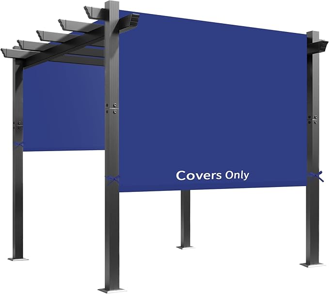 Universal Waterproof Pergola Canopy Shade Cover Replacement - 17'x6.8' Outdoor Sun Shades Canopy Top for Patio Gazebo Deck...