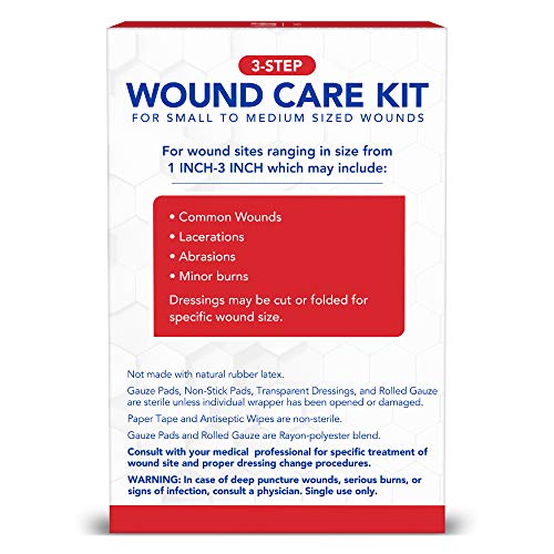 All Health Wound Care Kit & First Aid Supplies, 40 Piece | for Small to Medium Sized Wounds, Professional Use for Car, Hom...