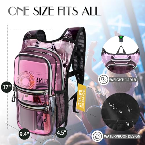 CITCAR Hydration Pack, Water Backpack with 3L Hydration Bladder Lightweight Insulation, Festival Essential, Rave Hydration...