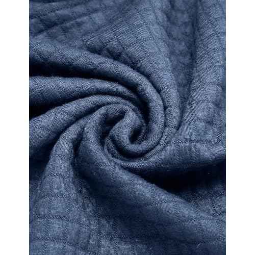 COOFANDY Mens Hoodies Pullover Casaul Long Sleeve Drawstring Waffle Knit Hooded Sweatshirt with Kanga Pocket
