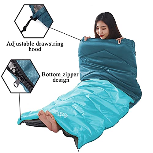 Flantree Sleeping Bag 4 Seasons Adults & Kids for Camping Hiking Trips Warm Cool Weather,Lightweight and Waterproof with C...