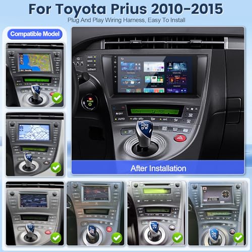 Leadfan Car Stereo Radio for Toyota Prius 2010-2015 Upgrade 9 Inch Touchscreen Android Head Unit Apple Carplay Android Aut...