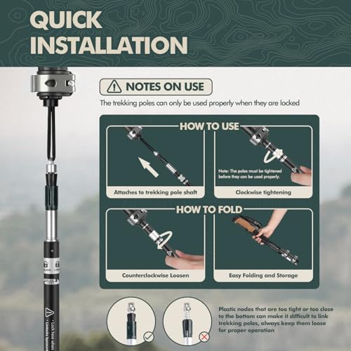 GPTCAMP Walking Sticks,Trekking Poles Collapsible Hiking Poles,Lightweight Folding Travel Walking Pole for Men Women,2pc A...