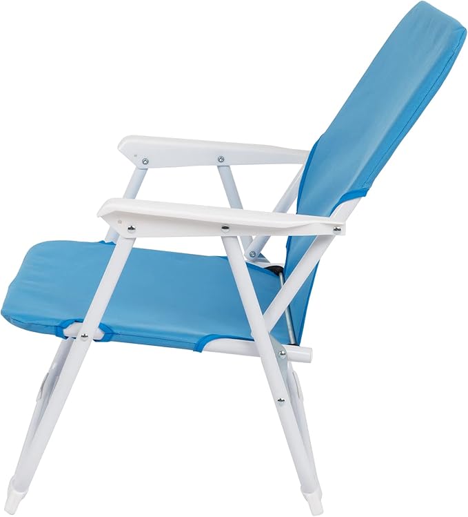 UDeuxff Folding Backpack Beach Chair,Portable Camping Chair with Storage Cup Holder & Adjustable Headrest,Backpack Lawn Chairs for Sunbathing,Camping (Blue)
