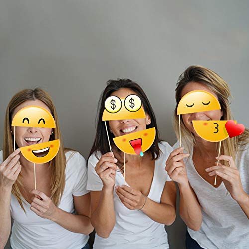 Smile Props: Happy, Angry & Grievance Party Decoration with Stick