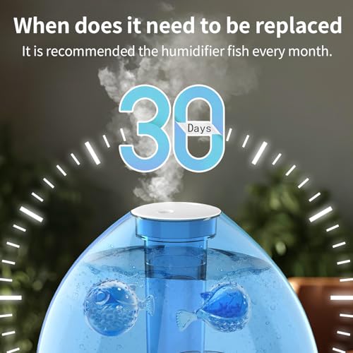 Humidifier Cleaning Fish: 12 Packs Humidifier Tank Cleaner Ball Compatible with Most Humidifiers, Purifier Water, Prevents...
