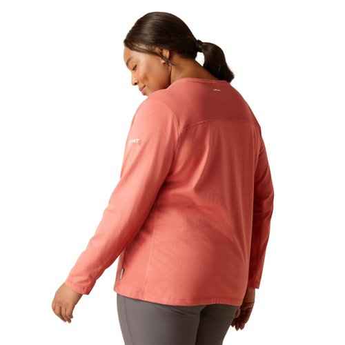 ARIAT Women's Fire Resistant AC Crew Top, Mineral Red, X-Large