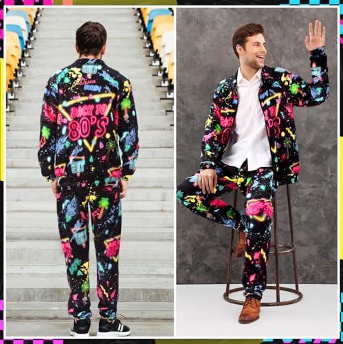 Mepase Retro 80s 90s Outfit for Men Side Taping Sportswear Urbanwear Streetwear Casual Long Sleeve 90s Tracksuit for Jogger